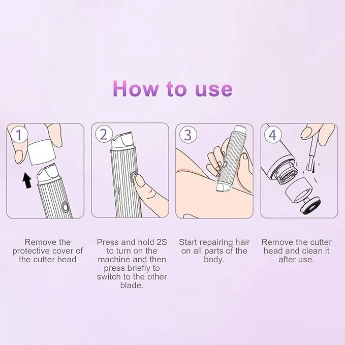Double Head Electric Shaver – Wet & Dry Use, IPX7 Waterproof, Compact & Portable