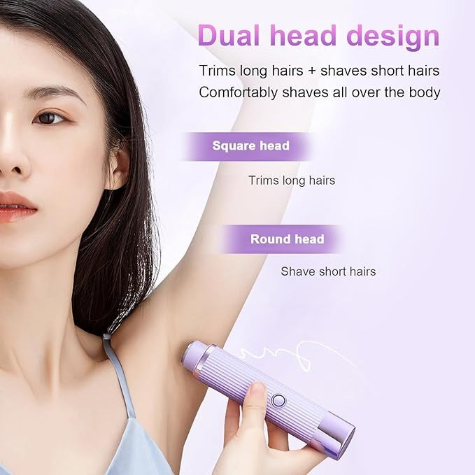 Double Head Electric Shaver – Wet & Dry Use, IPX7 Waterproof, Compact & Portable