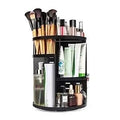 360° Rotating Makeup Organizer | Large Capacity Clear Vanity Storage Tower