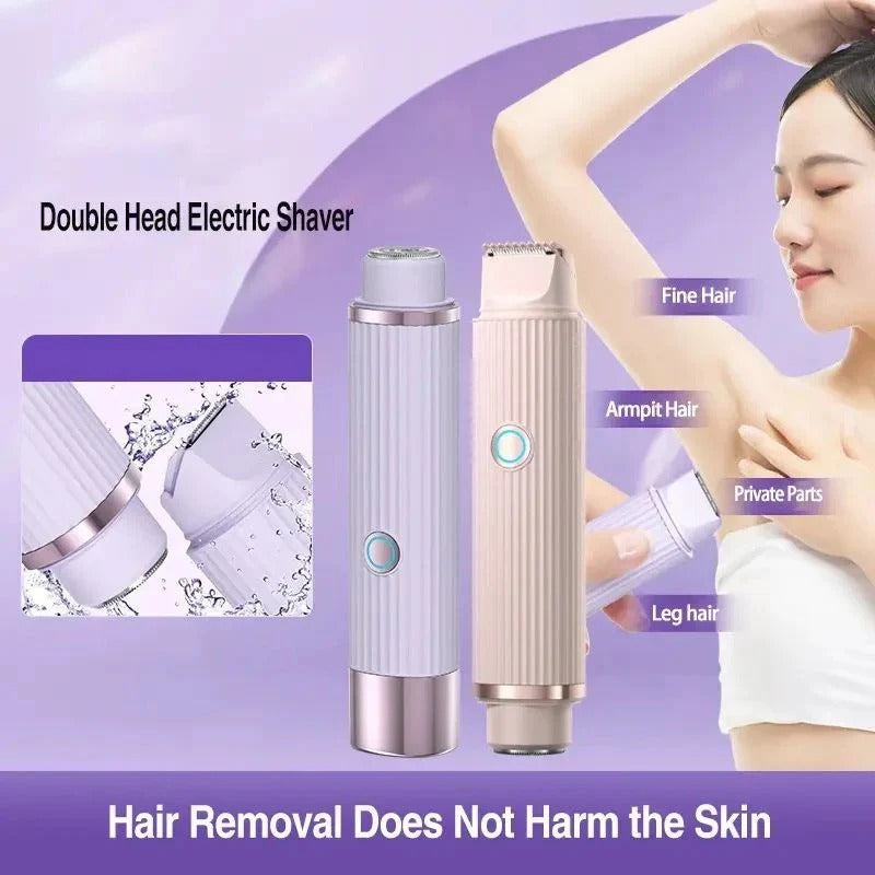 Double Head Electric Shaver – Wet & Dry Use, IPX7 Waterproof, Compact & Portable